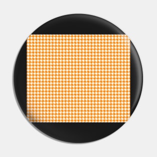 White and Orange Houndstooth Pin