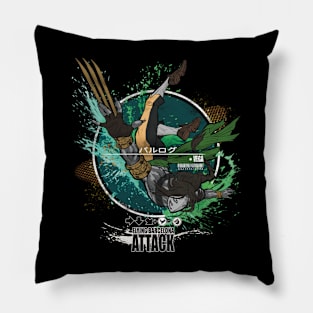 VEGA: FLYING BARCELONA ATTACK - GREEN/BLACK Pillow