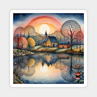 Autumn sunrise Magnet