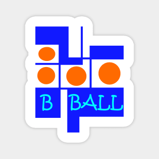 B Ball Basketball Magnet