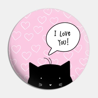 I love you, valentine's design Pin