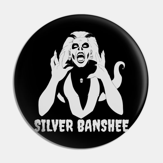 Silver Banshee Pin by Notorious Steampunk