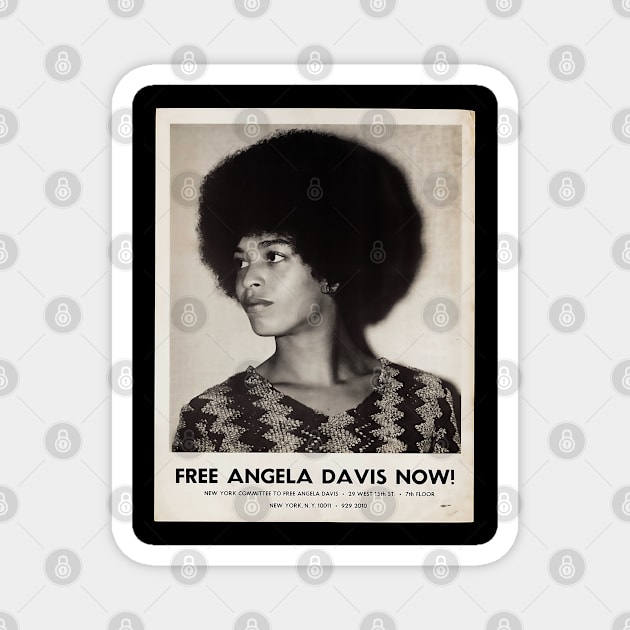 Free Angela Davis Magnet by UrbanLifeApparel