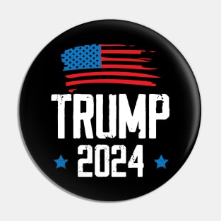 Retro President Donald Trump 2024 Pin