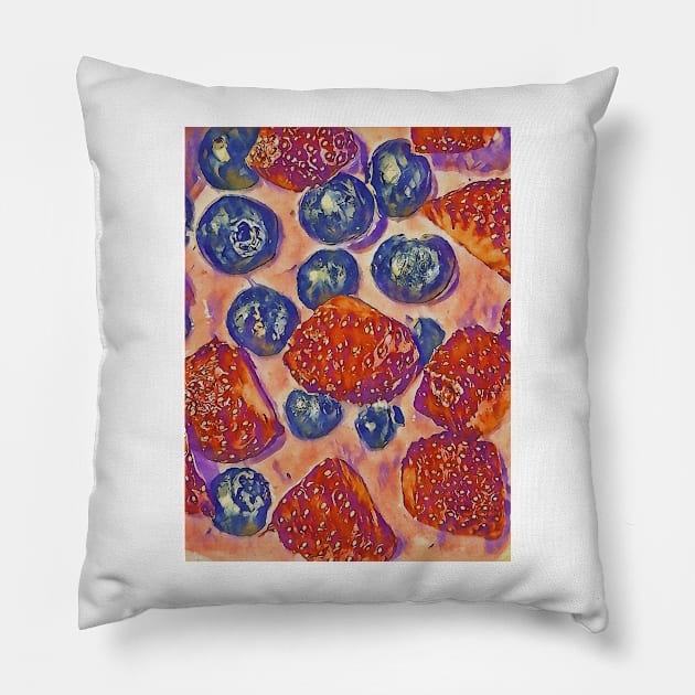 Berry Yoghurt No. 1 Pillow by asanaworld