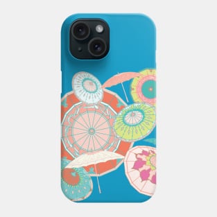 Happy umbrellas coral Phone Case