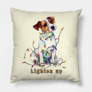 Lighten up Jack Russell Terrier Pillow