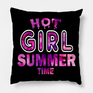 Hot Girl Summer Time Funny Summer Vacation Shirts For Girl Pillow