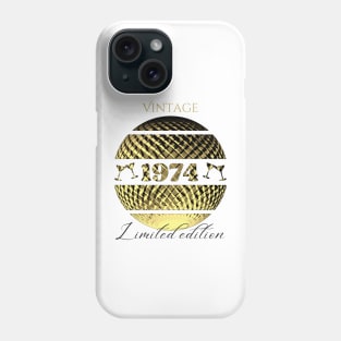 Vintage 1974 limited edition in gold Phone Case