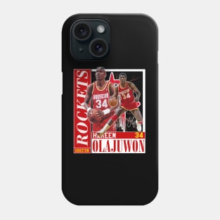 Hakeem Olajuwon The Dream Basketball Legend Signature Vintage Retro 80s 90s Bootleg Rap Style Phone Case