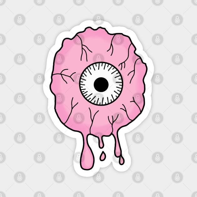 Eyeball - Pink Magnet by frankenstipple