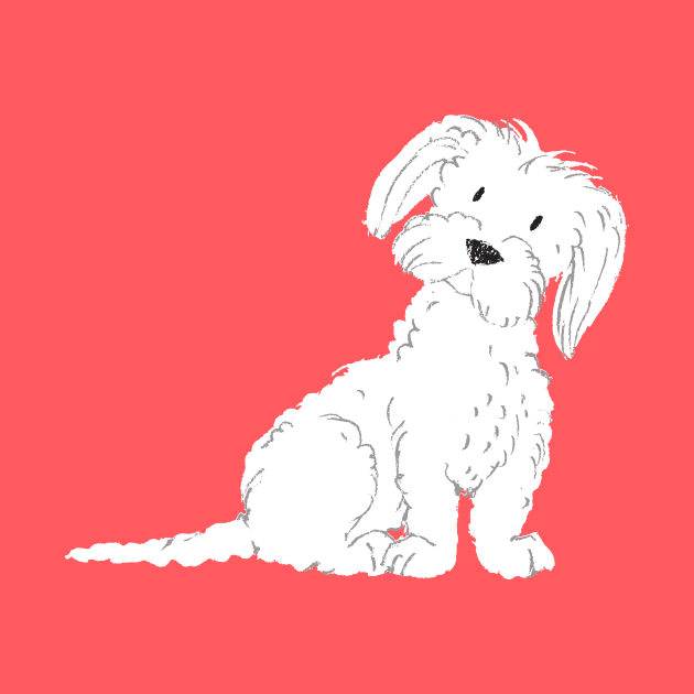 Maltese Dog Illustration by JunkyDotCom