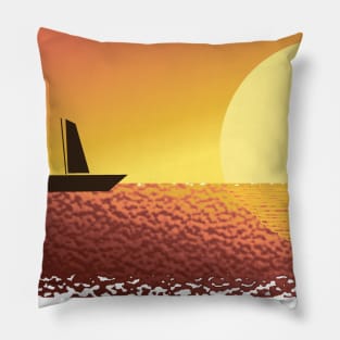 Lispe Golden Sunset Cruise Pillow