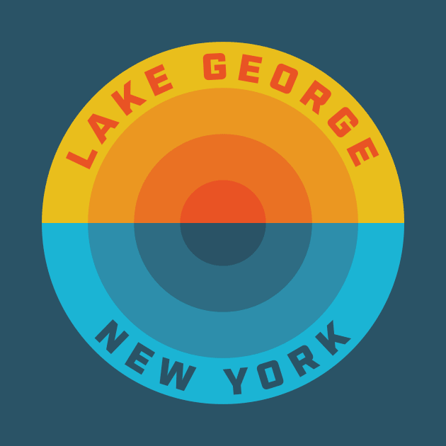 Lake George New York Sunset by PodDesignShop