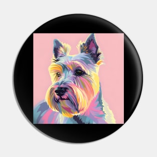 Retro Scottish Terrier: Pastel Pup Revival Pin