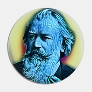 Johannes Brahms Portrait | Johannes Brahms Artwork 12 Pin