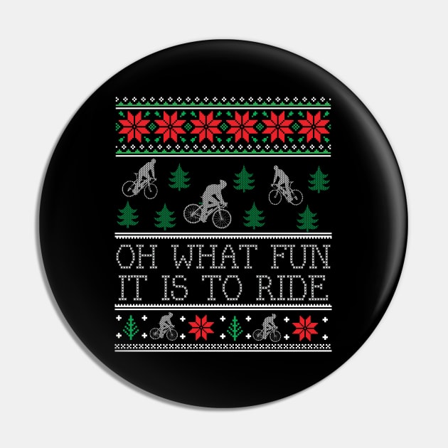 Cycling Bicycle Bike Cyclist Ugly Christmas Xmas Pin by mrsmitful01