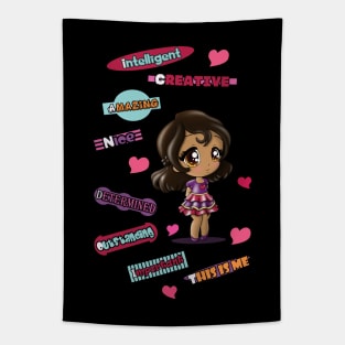 Latina Girl Tapestry