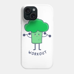 Broccoli cute workout Phone Case