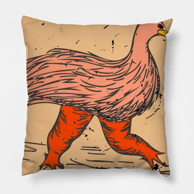 run bird chicken Pillow by creator pintar