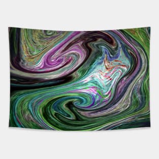 Colorful Contemporary Fluid Abstract Tapestry