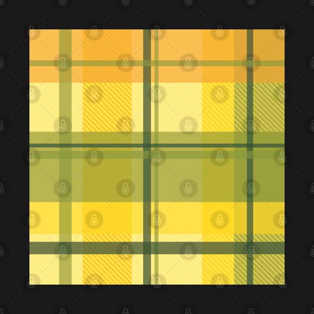 early summer plaid in happy yellow, orange and juicy green seamless pattern by nobelbunt