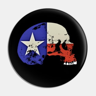 Skull with State Flag of Texas Pin