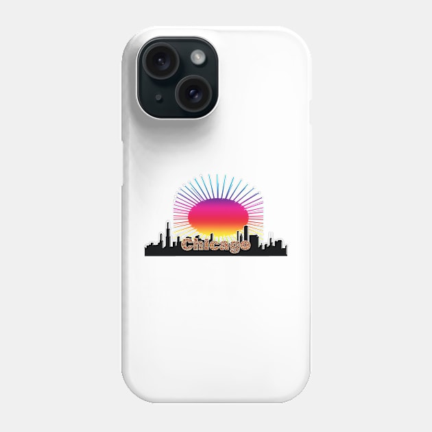 Chicago - Deep Dish Pizza Lettering Phone Case by ToochArt