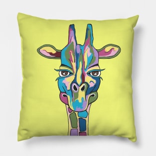 ABSTRACT Giraffe Painting Pillow