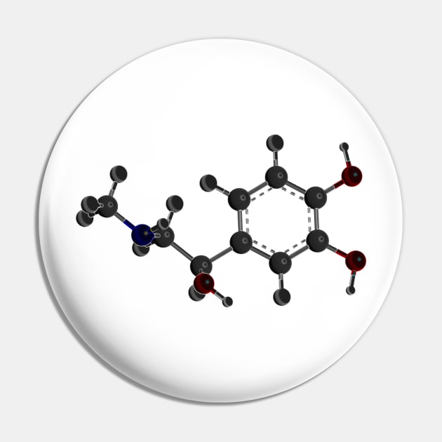 Adrenaline Molecule Pin by ChemECool