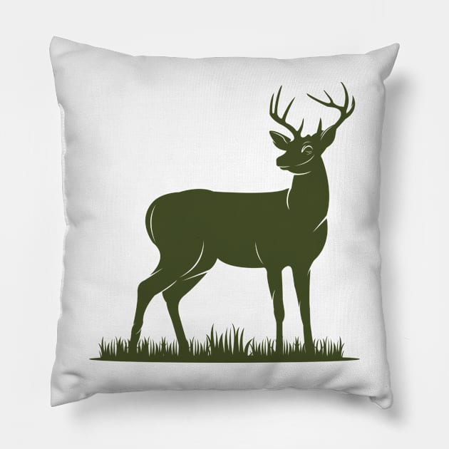 deer vector Pillow by arienda sivana 25