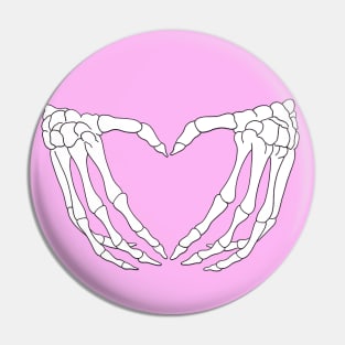 Skeleton Hand Hearts "Pastel Goth" - Type 2 Pin