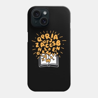 Book Lover Reading Alphabet Books Phone Case