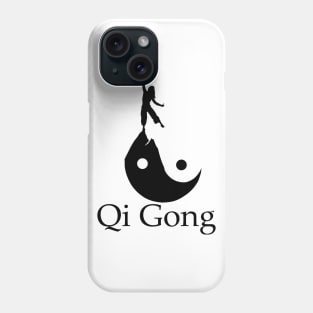 silhouette desing art of qigong Phone Case