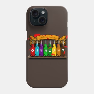 Zombie Perks Top Shelf Zombies Beware on Brown Phone Case