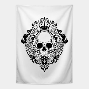 Skull Damask Royal Tapestry