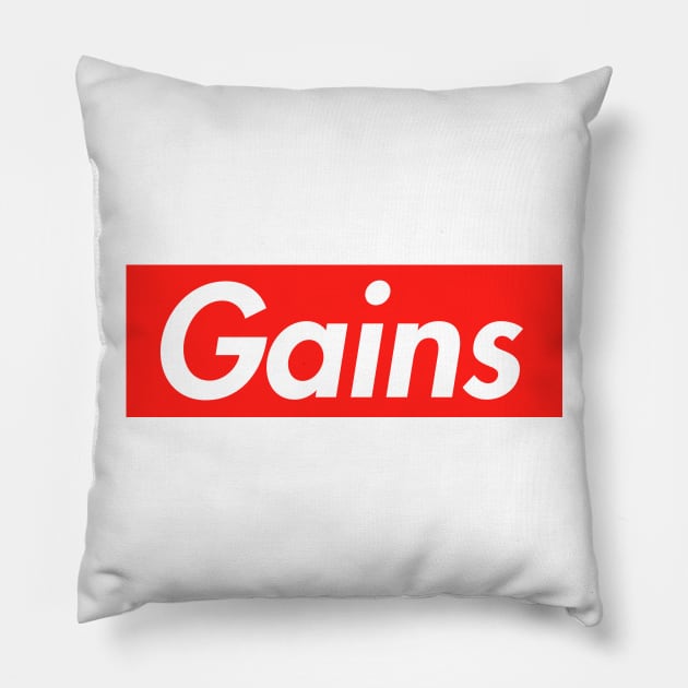 GAINS Pillow by Lord Teesus