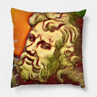 Epictetus Snowy Portrait | Epictetus Artwork 15 Pillow