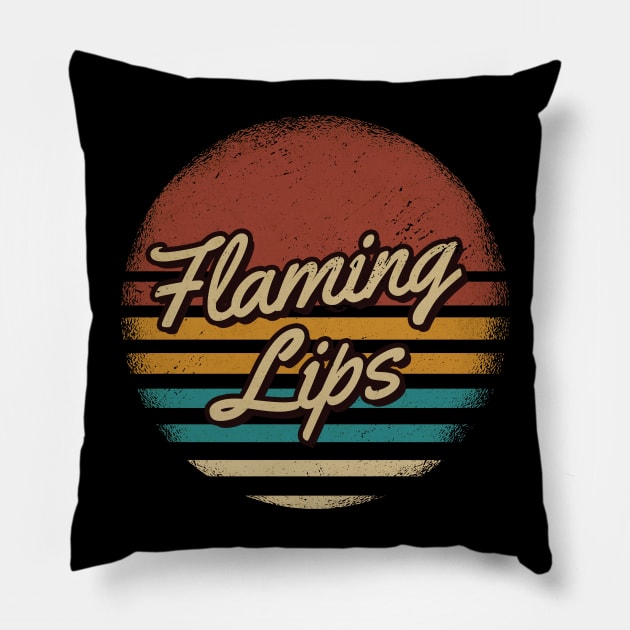 Flaming Lips Retro Style Pillow by JamexAlisa