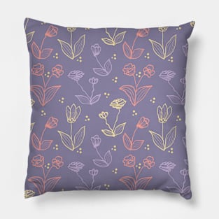 Colorful Floral Pattern Pillow