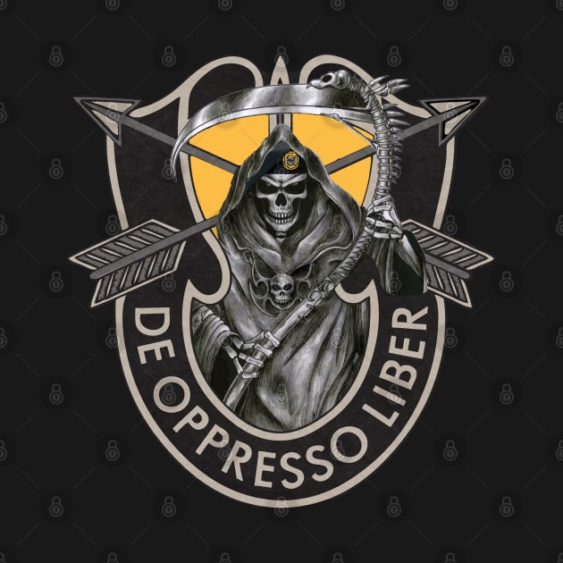 Death Skull US Army 1st Special Forces Group De Oppresso Liber SFG - Gift for Veterans Day 4th of July or Patriotic Memorial Day by Oscar N Sims