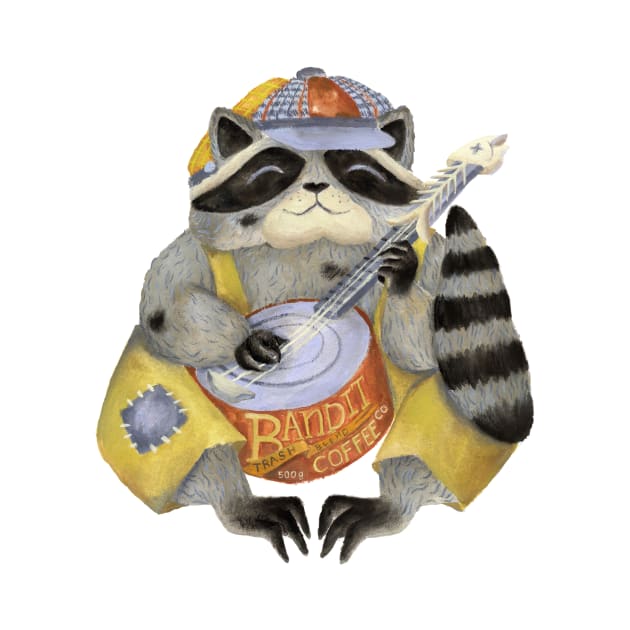 tin banjo raccoon by annyamarttinen