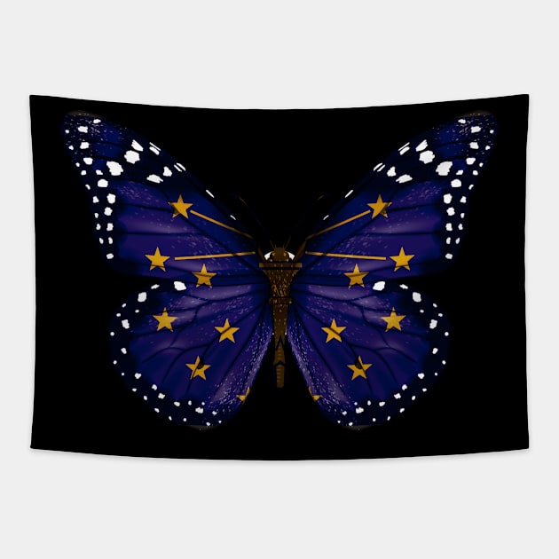 Indiana Flag Butterfly - Gift for Hoosier From Indiana IN Tapestry by Country Flags