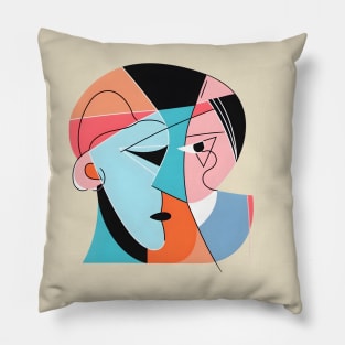 Picasso Style Two-Face Man Pillow