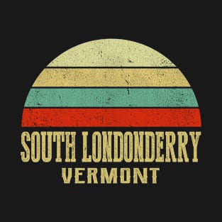 SOUTH LONDONDERRY VERMONT Vintage Retro Sunset T-Shirt