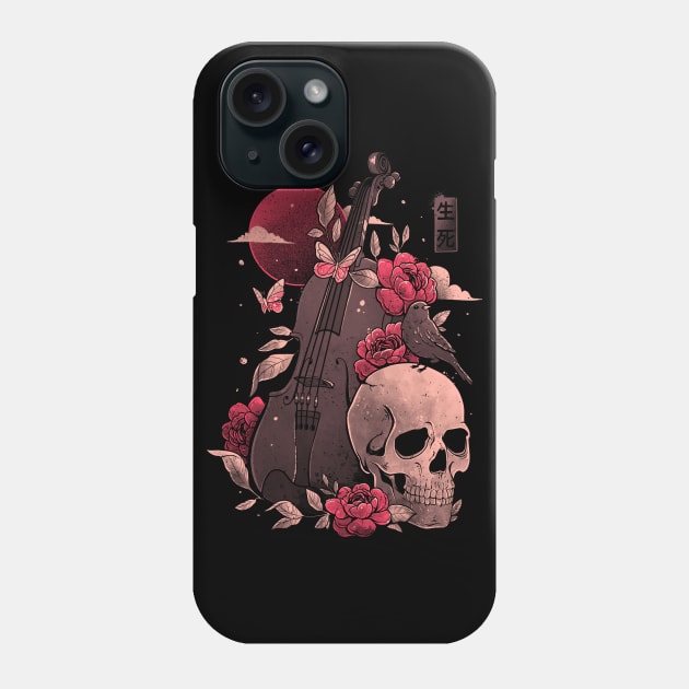 Death and Music - Cello Skull Evil Gift Phone Case by eduely