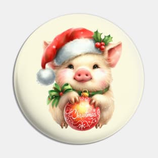 Christmas Pig Pin