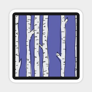 Birch Trees in winter Magnet