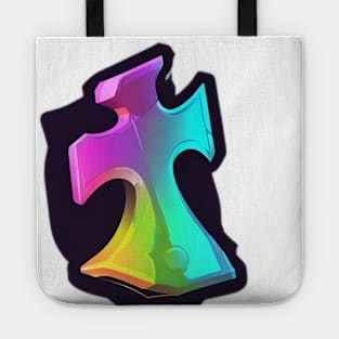 Vibrant Holographic Puzzle Piece Design No. 577 Tote