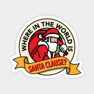 Where in the World is Santa Clause? (White) Magnet